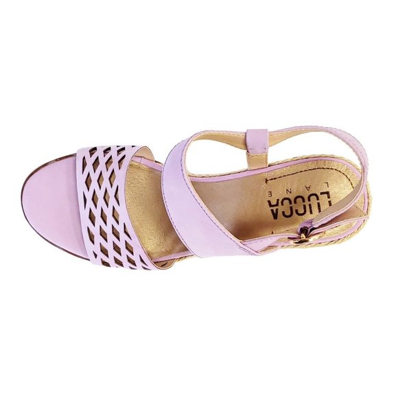 Lucca Lane Haldene Leather Wedge Sandal - Picture 6 of 8